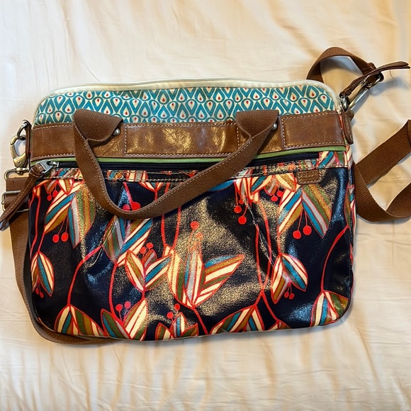 Fossil Key-Per coated canvas messenger/laptop bag - Picture 1 of 3